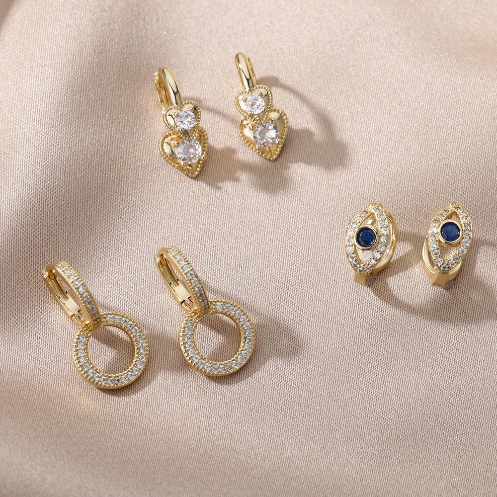 Round Crystal Earrings