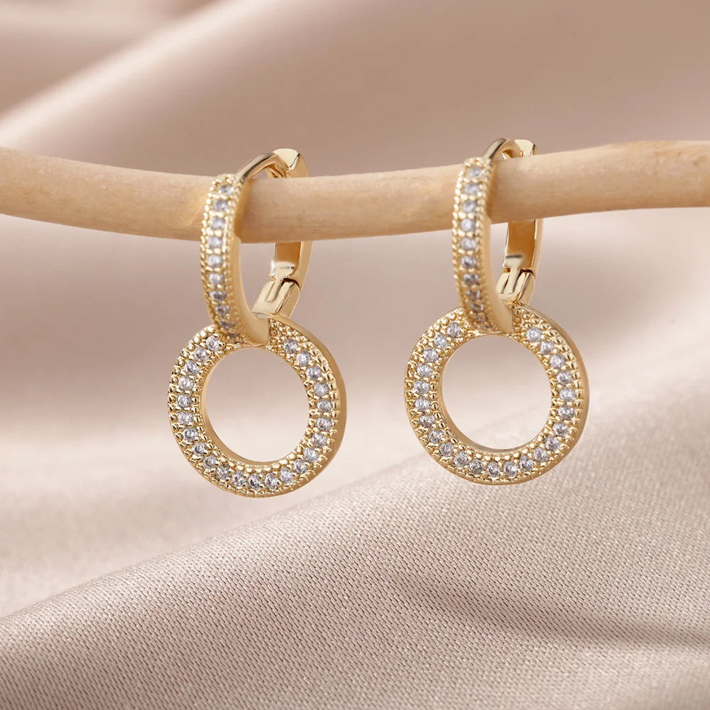 Round Crystal Earrings