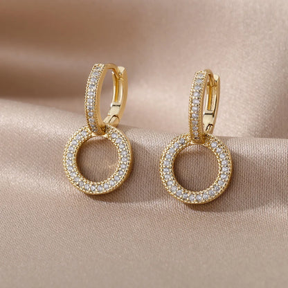 Round Crystal Earrings