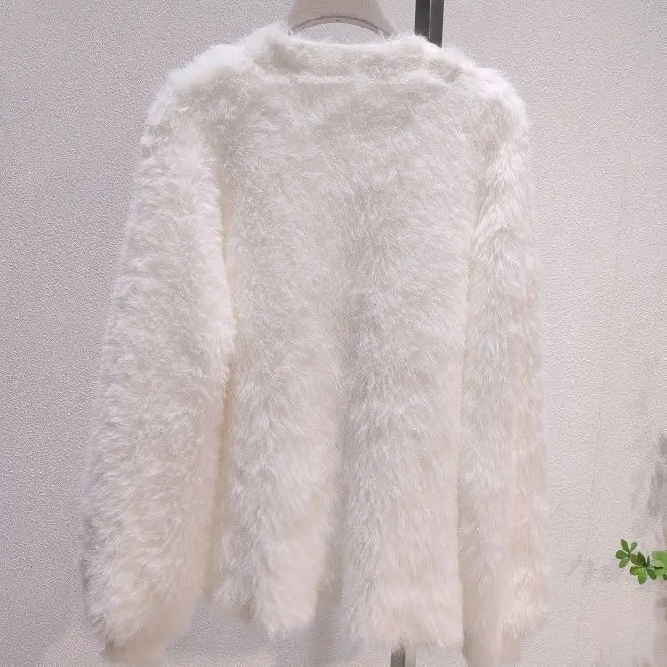 Pretty Cardigan in Pastel Pink and off White