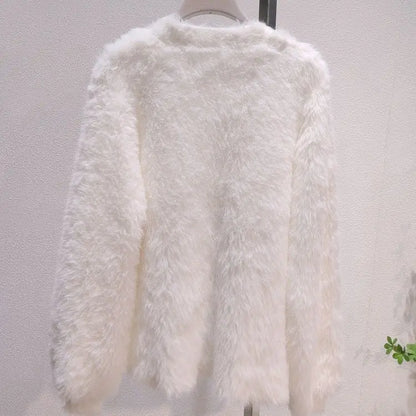 Pretty Cardigan in Pastel Pink and off White