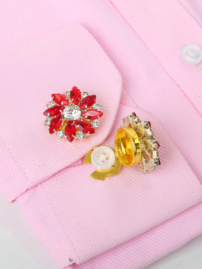 Rhinestone Button Covers Clips for Shirts