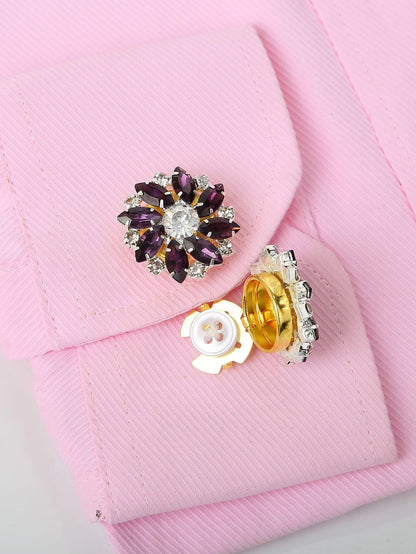 Rhinestone Button Covers Clips for Shirts