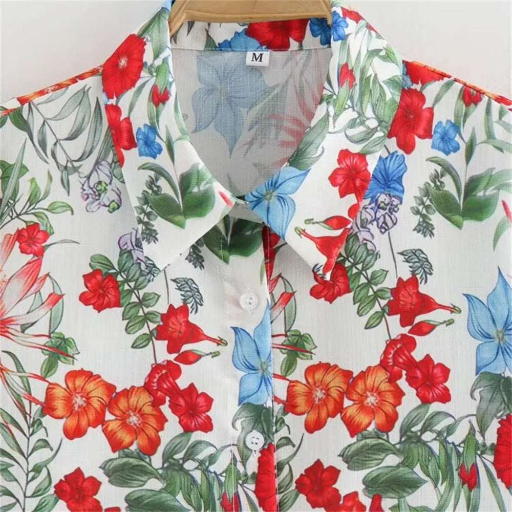 Fashion New Positioning Linen Single-breasted Long-sleeved Shirt & Pant Suit