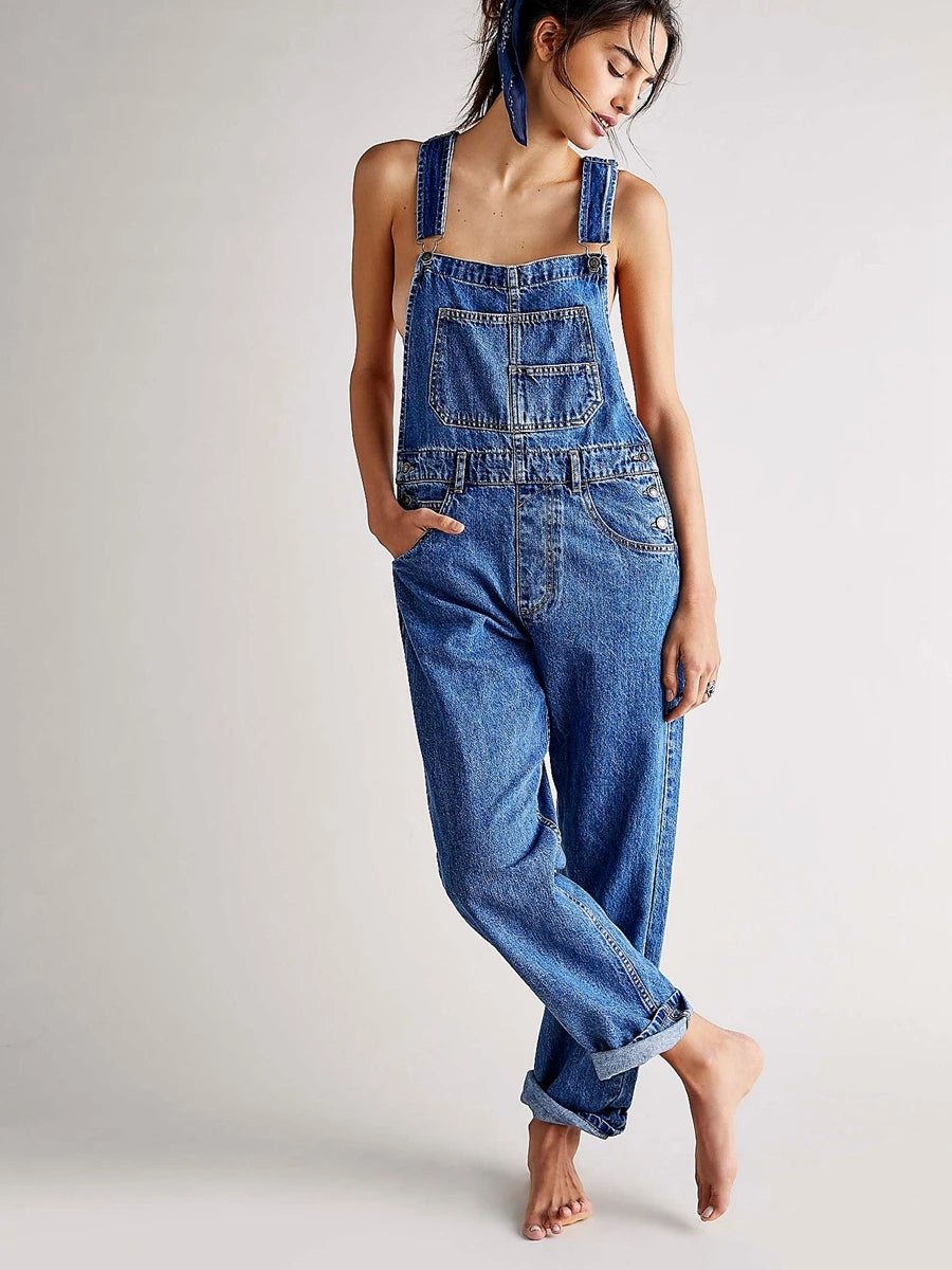 Womens denim overalls