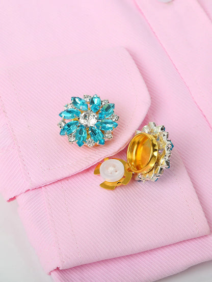 Rhinestone Button Covers Clips for Shirts