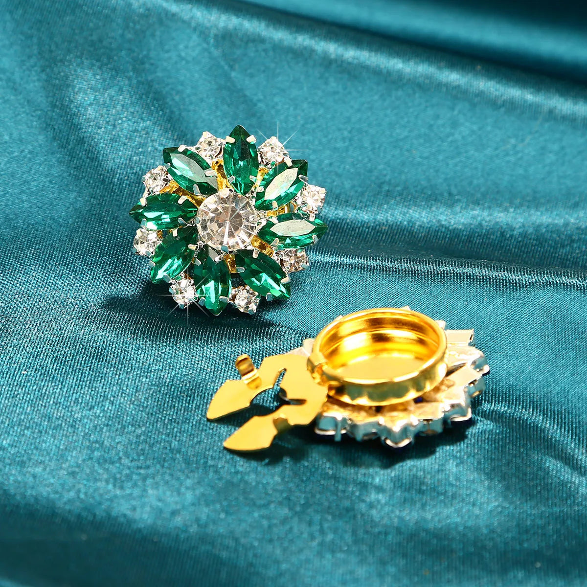 Rhinestone Button Covers Clips for Shirts