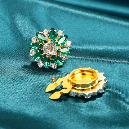 Rhinestone Button Covers Clips for Shirts