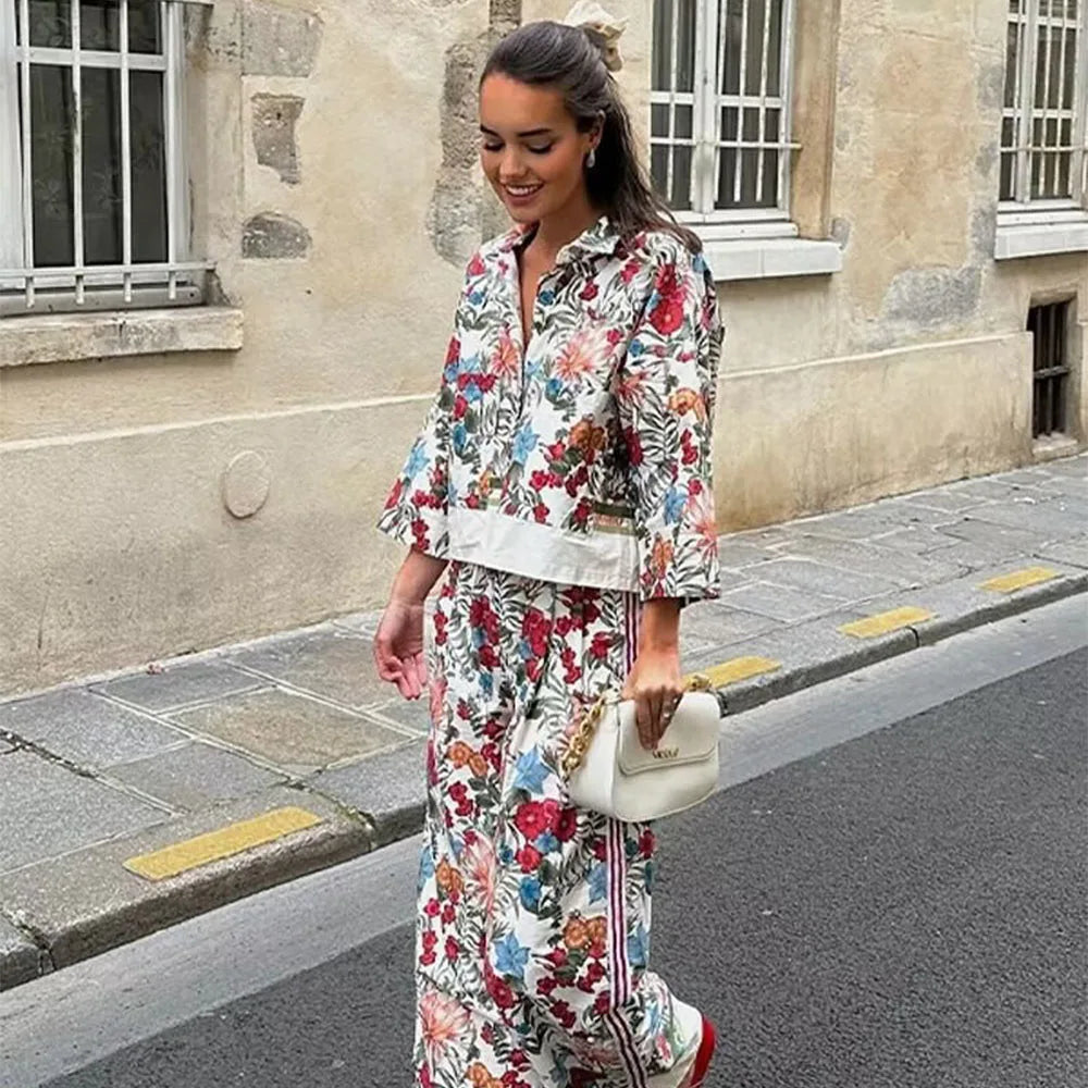 Fashion New Positioning Linen Single-breasted Long-sleeved Shirt & Pant Suit