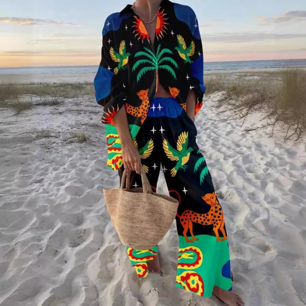 Long Sleeved Shirt Long Pants Casual Loose