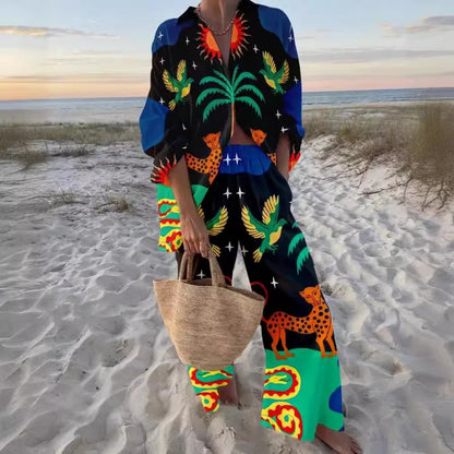 Long Sleeved Shirt Long Pants Casual Loose