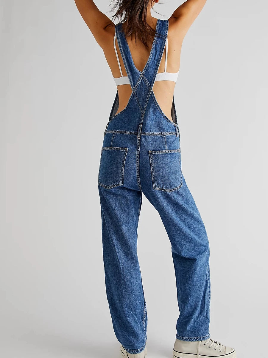 Womens denim overalls