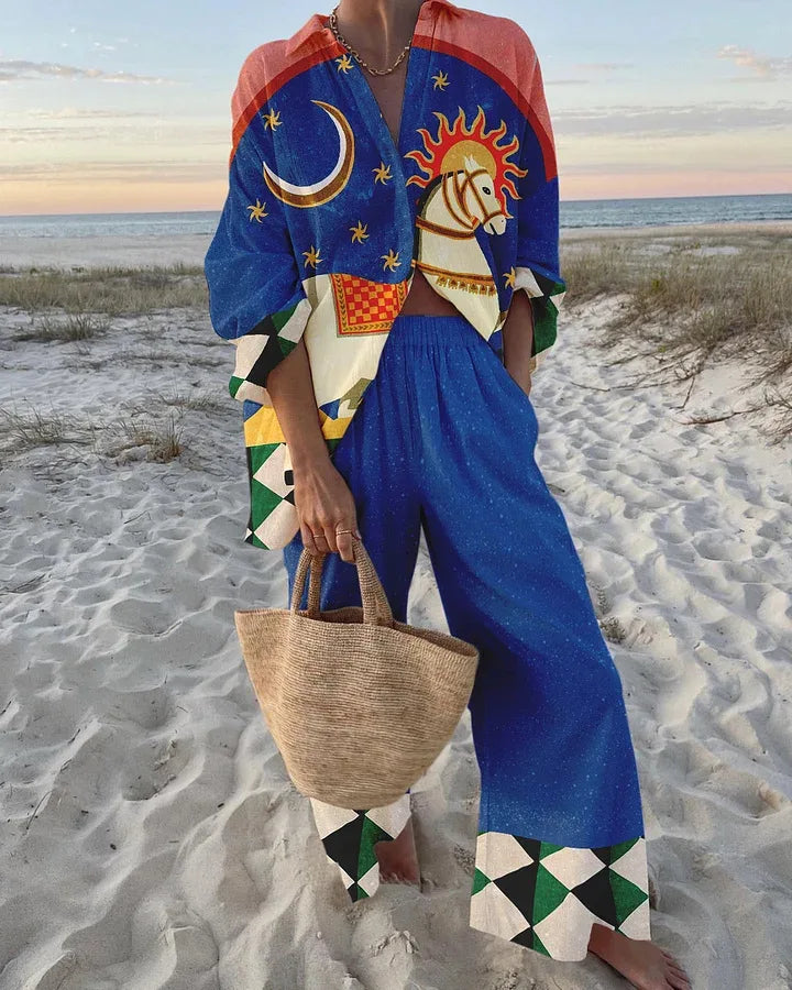 Long Sleeved Shirt Long Pants Casual Loose