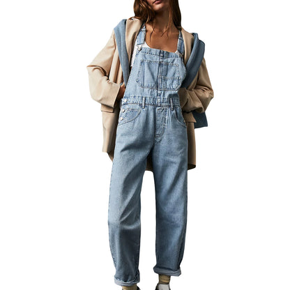 Womens denim overalls