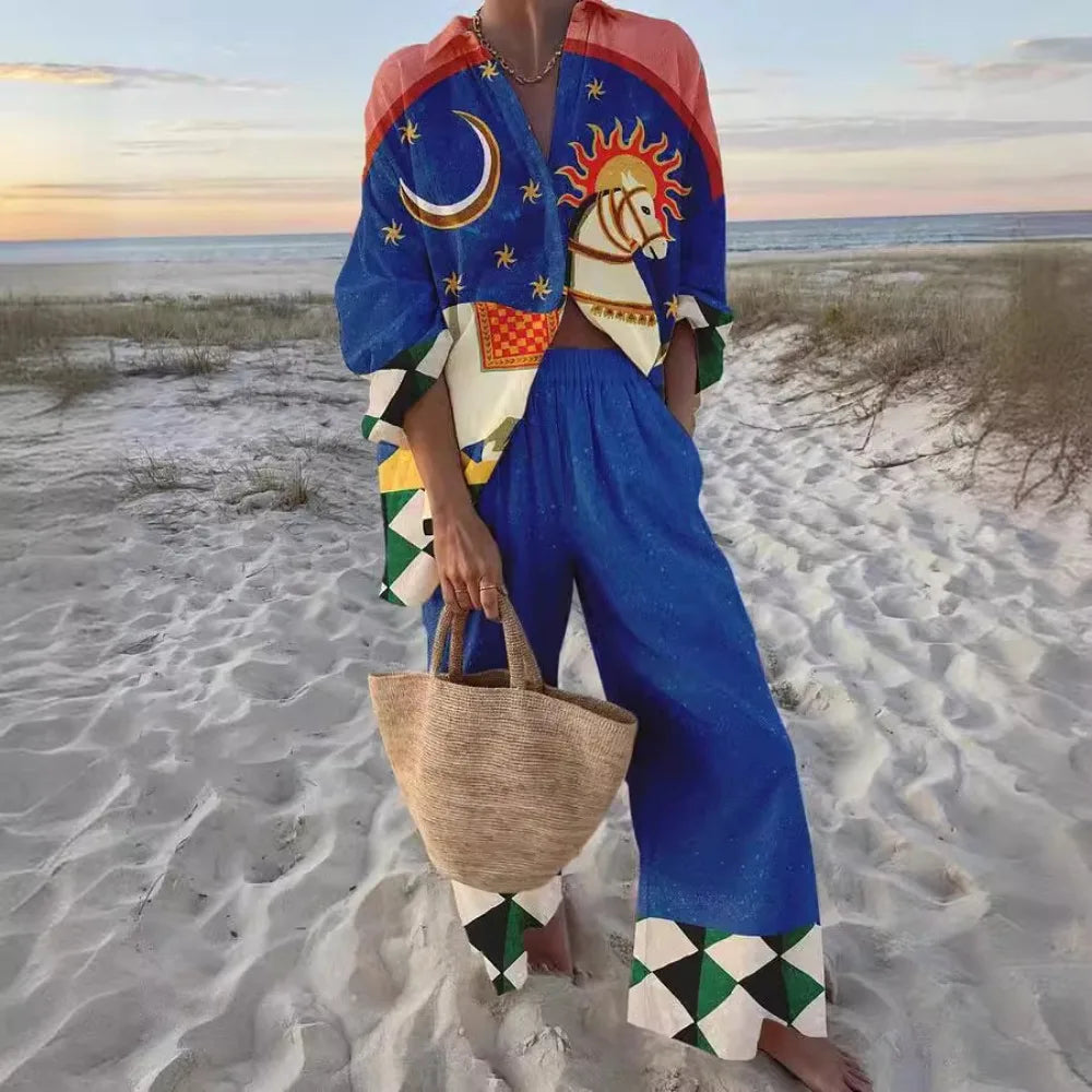 Long Sleeved Shirt Long Pants Casual Loose