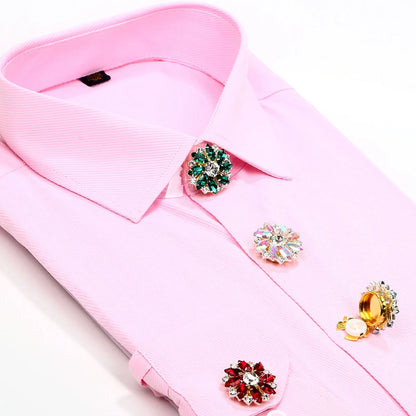 Rhinestone Button Covers Clips for Shirts