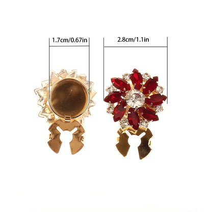 Rhinestone Button Covers Clips for Shirts