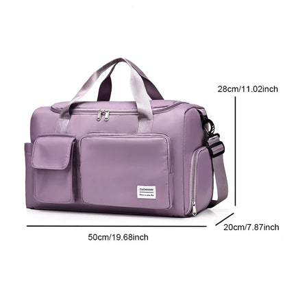 Travel Bag, Weekender, Overnight Duffle Bags with Shoe Compartment, Sports Fitness Bag