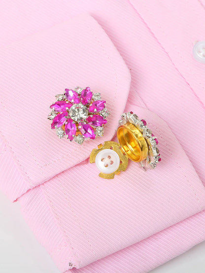 Rhinestone Button Covers Clips for Shirts