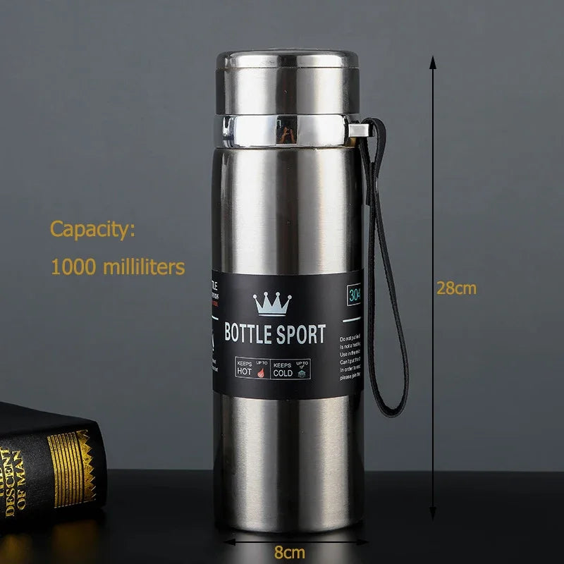 Thermos Bottle 1L Cold and Hot Thermos for Water Tea Coffee Vacuum Flasks Stainless Steel